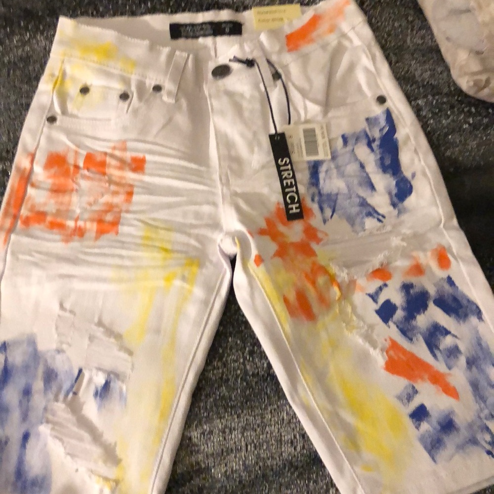 Little boy multi color and white shorts size 8